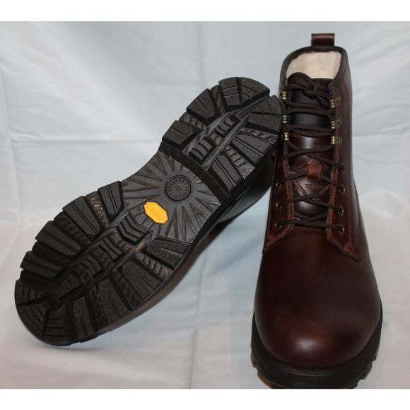 UGG MENS KIRKSON BOOT CORDOVAN LEATHER WATERPROOF VIBRAM WOOL LINED‎ - Picture 8 of 8